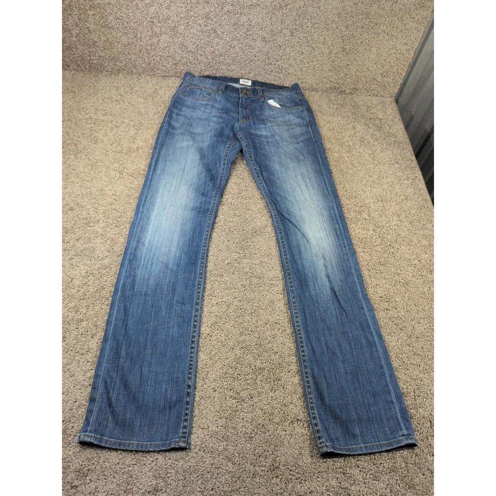 Hudson Byron Straight Leg Jeans Mens 31 Medium Wash Blue Denim Made in USA